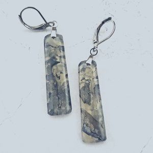 Polymer Clay Bar Earrings | Shattered